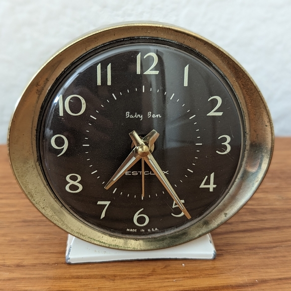 Vintage Accents Westclox Mcm Midcentury Modern Baby Ben Wind Up